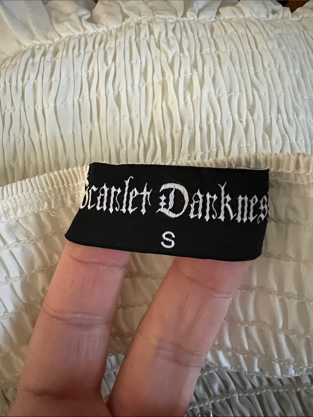 Scarlet Darkness Goth Renaissance White Midi Dress Women’s Small - Picture 6 of 8